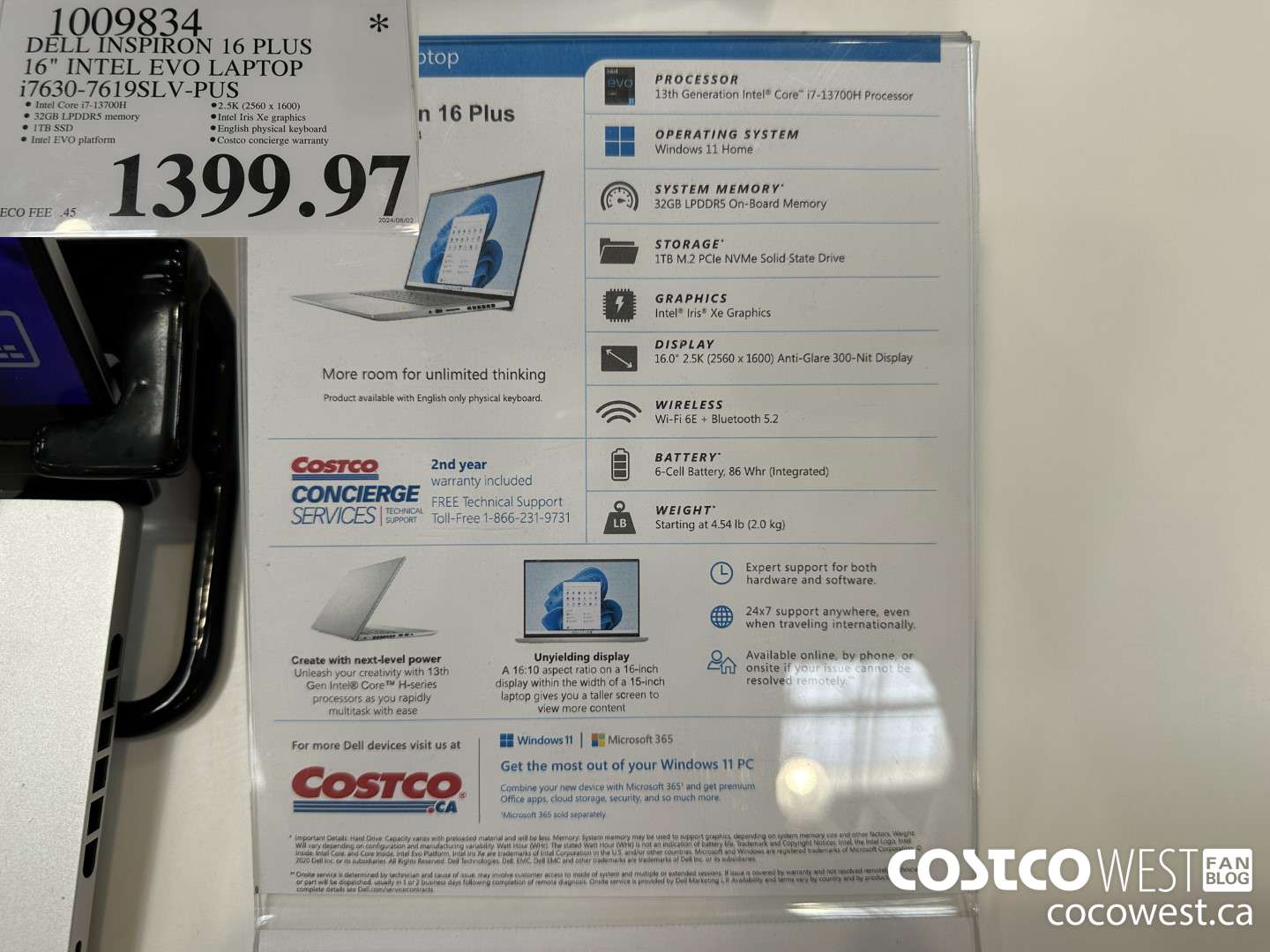 1009834 DELL INSPIRON 16 PLUS 16