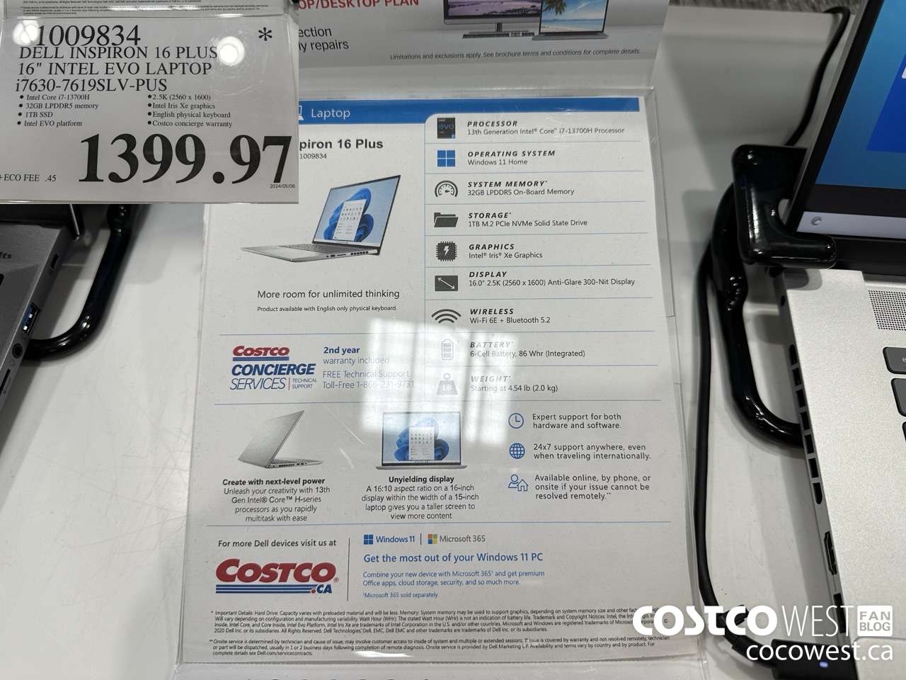 1009834 DELL INSPIRON 16 PLUS 16