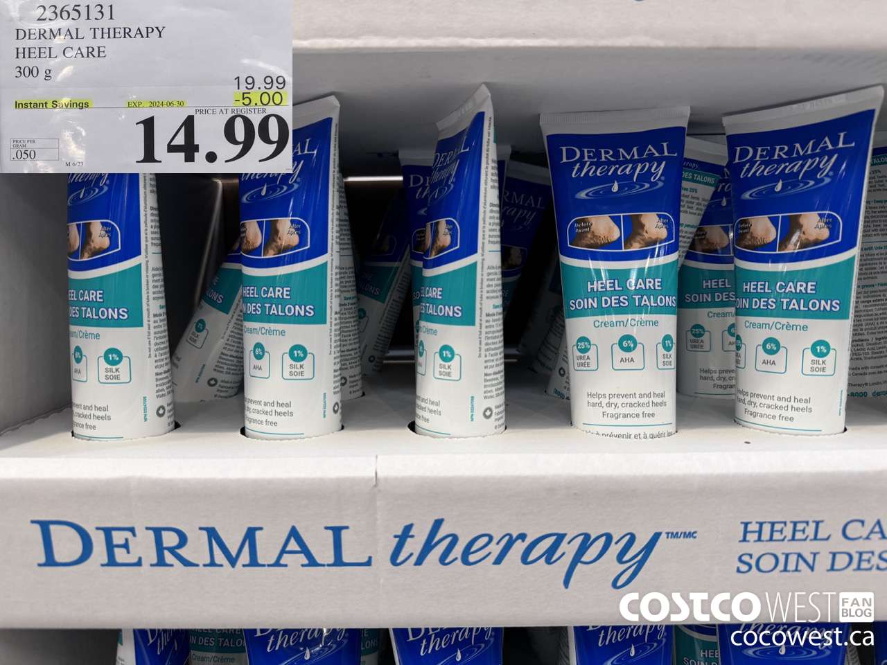2365131 DERMAL THERAPY HEEL CARE 300G ($5.00 INSTANT SAVINGS EXPIRES ON 2024-06-30) $14.99