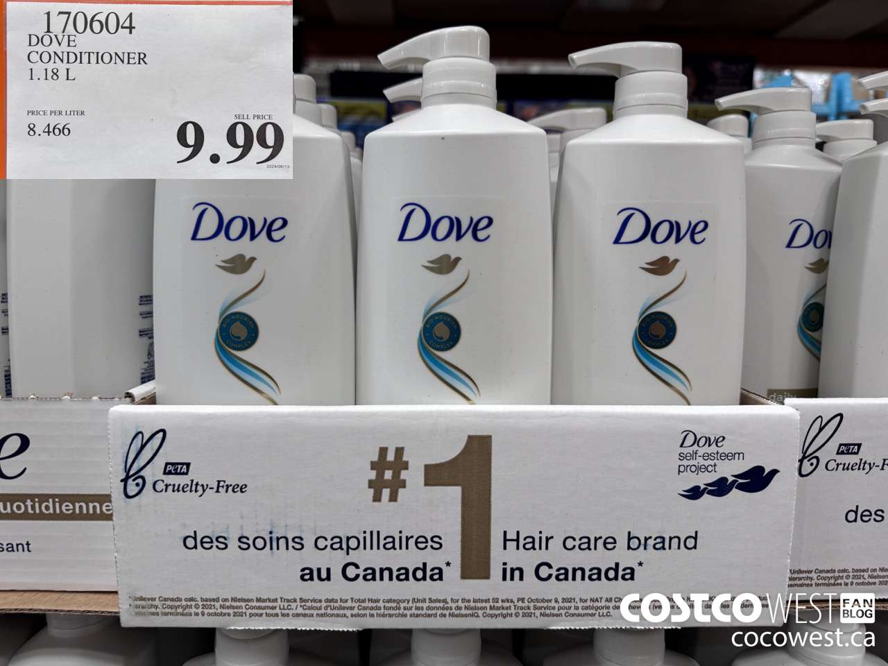 170604 DOVE CONDITIONER 1.18 L $9.99