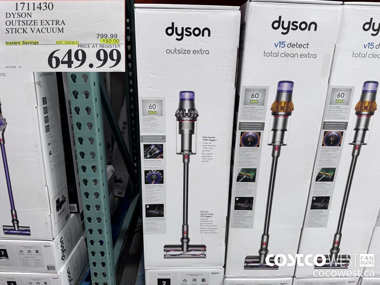 1711430 DYSON OUTSIZE EXTRA STICK VACUUM ($150.00 INSTANT SAVINGS EXPIRES ON 2024-06-13) $649.99
