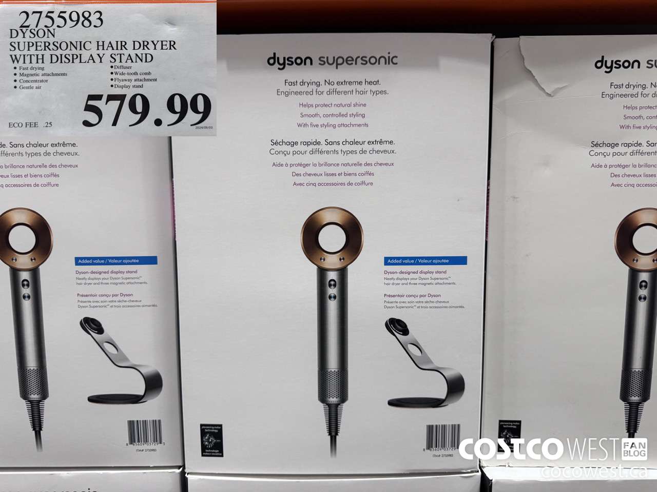 2755983 DYSON SUPERSONIC HAIR DRYER WITH DISPLAY STAND $579.99