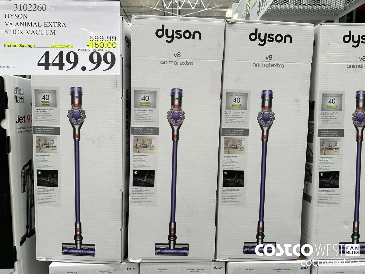 3102260 DYSON V8 ANIMAL EXTRA CORD-FREE VACUUM ($150.00 INSTANT SAVINGS EXPIRES ON 2024-07-11) $449.99