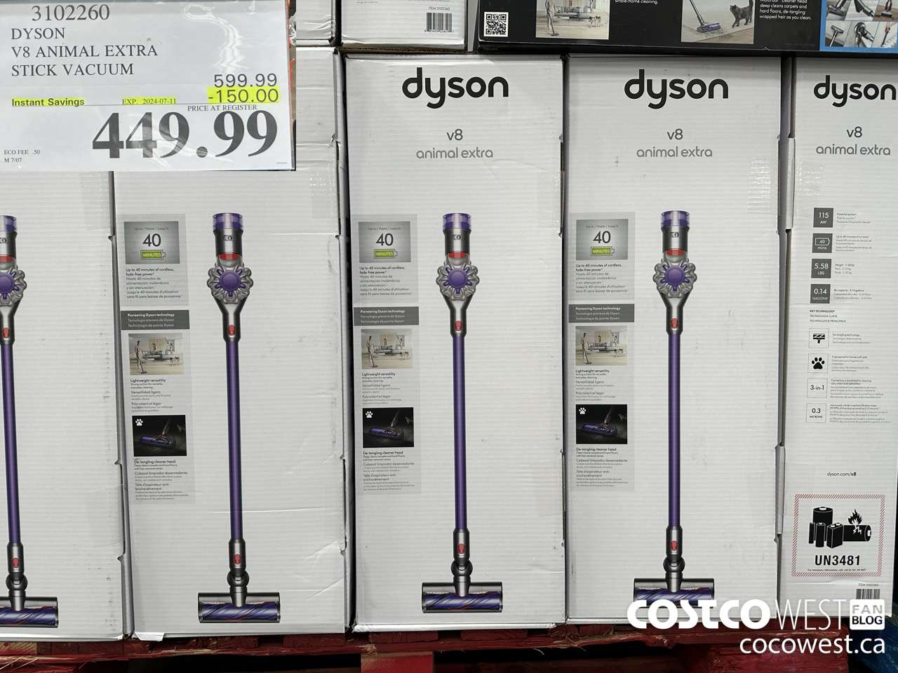 3102260 DYSON V8 ANIMAL EXTRA CORD-FREE VACUUM ($150.00 INSTANT SAVINGS EXPIRES ON 2024-07-11) $449.99
