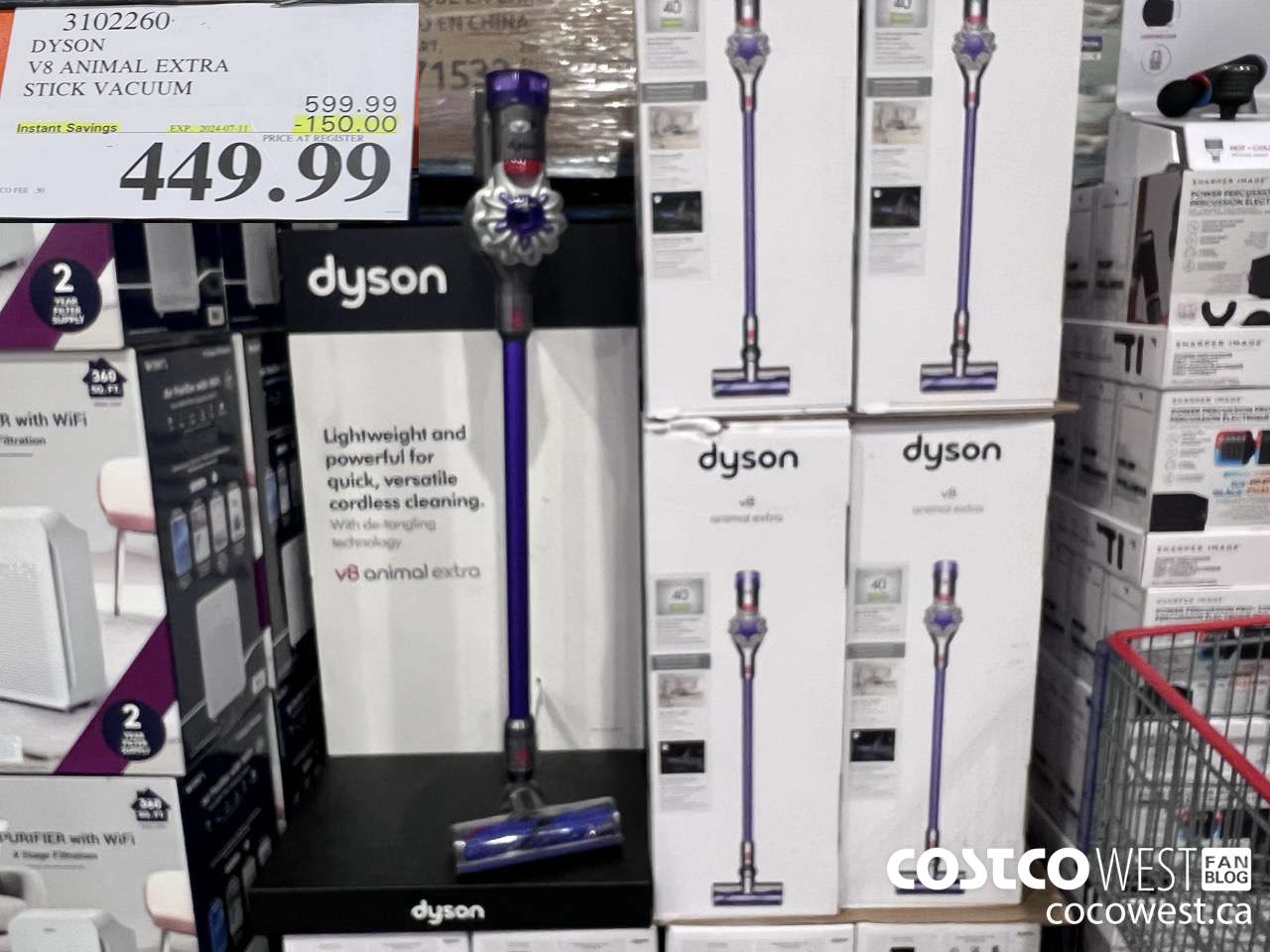 3102260 DYSON V8 ANIMAL EXTRA CORD-FREE VACUUM ($150.00 INSTANT SAVINGS EXPIRES ON 2024-07-11) $449.99