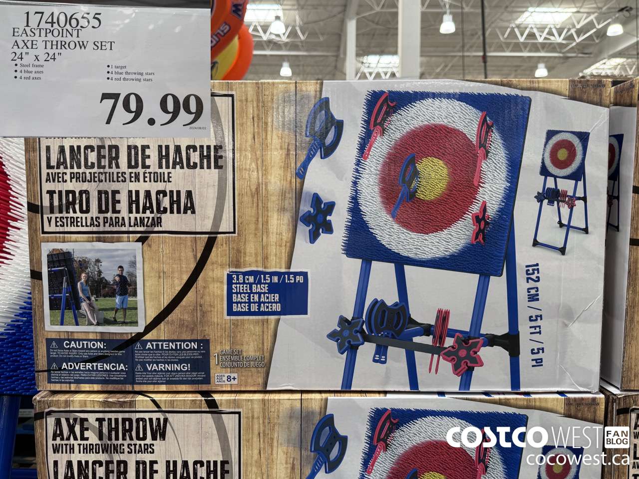 1740655 EASTPOINT SPORTS AXE THROW SET WITH THROWING STARS $79.99