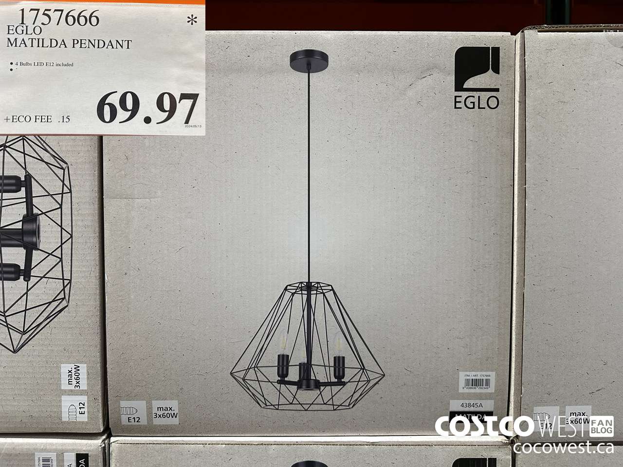 1757666 EGLO MATILDA PENDANT $69.97