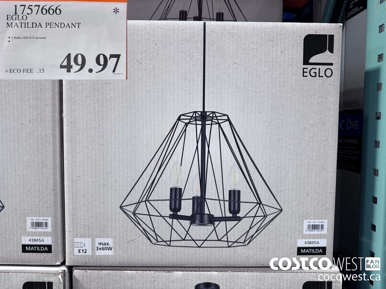 1757666 EGLO MATILDA PENDANT $49.97