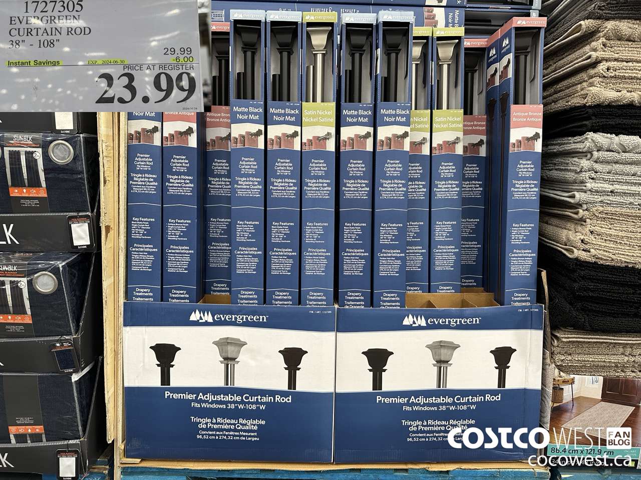 1727305 EVERGREEN CURTAIN ROD 38