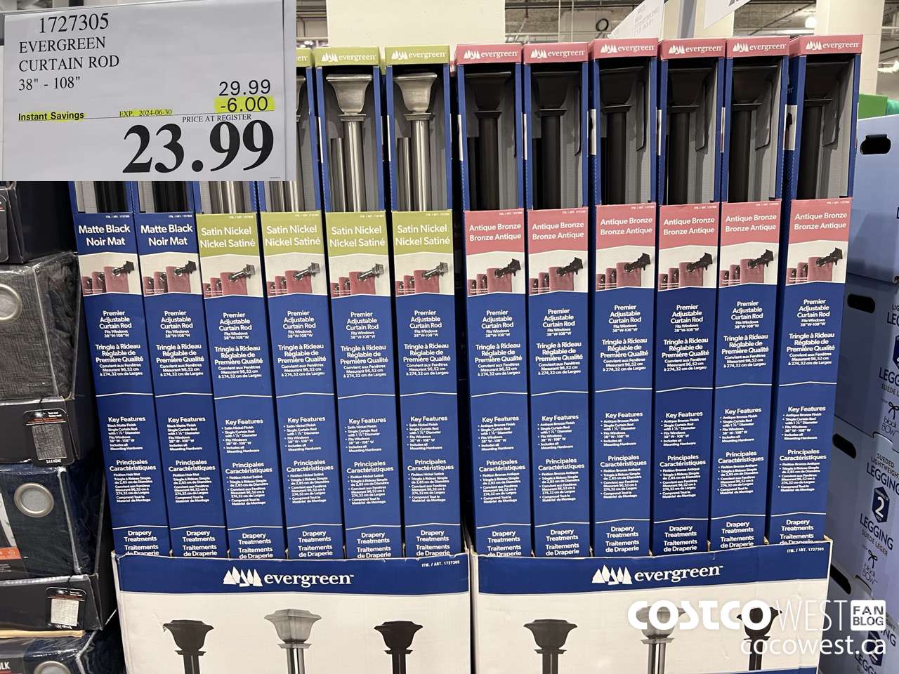 1727305 EVERGREEN CURTAIN ROD 38