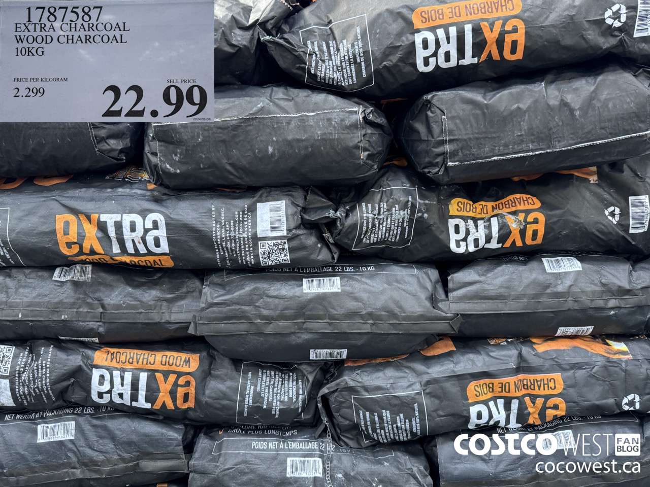 1787587 EXTRA CHARCOAL WOOD CHARCOAL 10KG $22.99