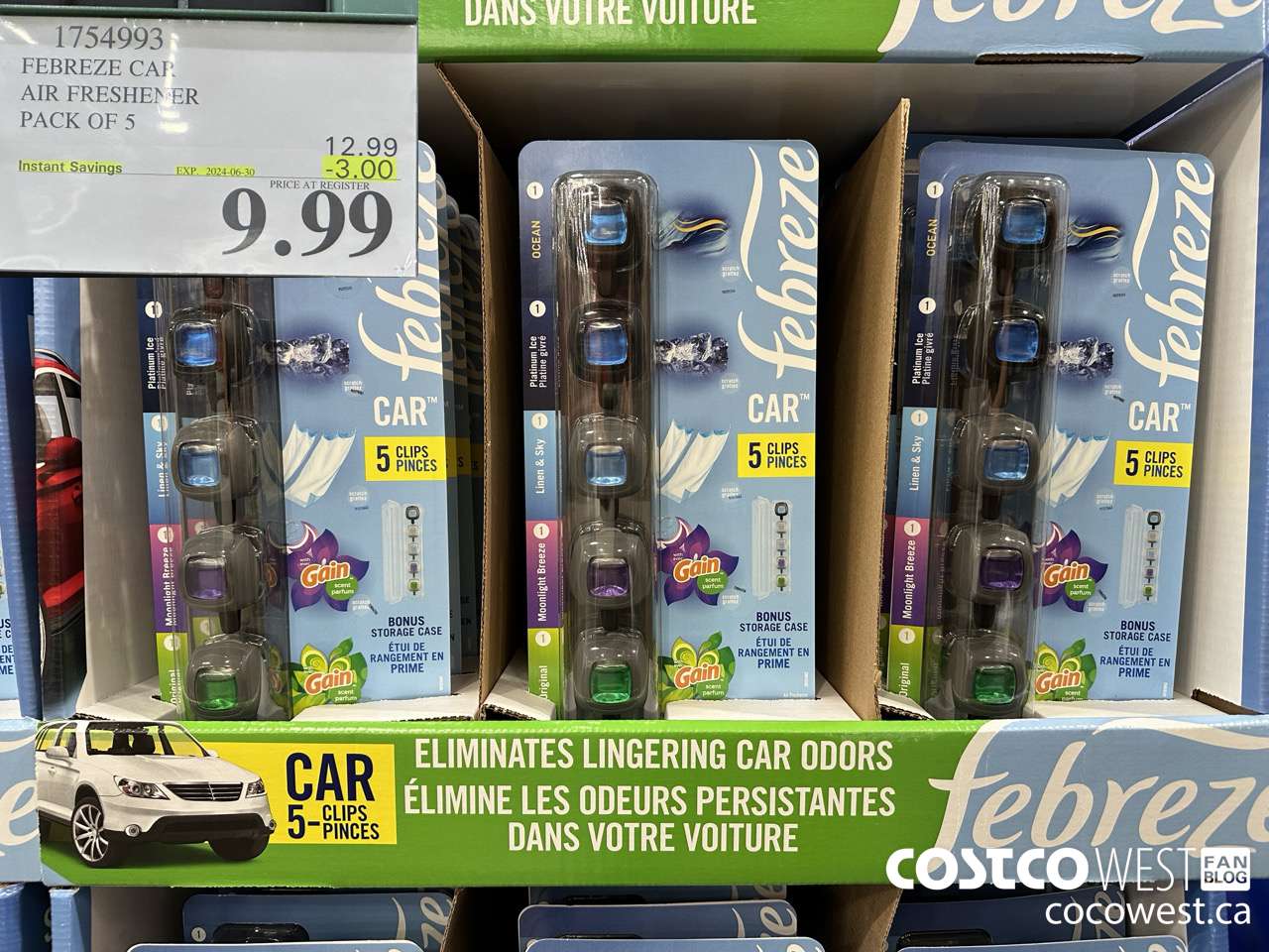 1754993 FEBREEZE CAR AIR FRESHENER PACK OF 5 ($3.00 INSTANT SAVINGS EXPIRES ON 2024-06-30) $9.99
