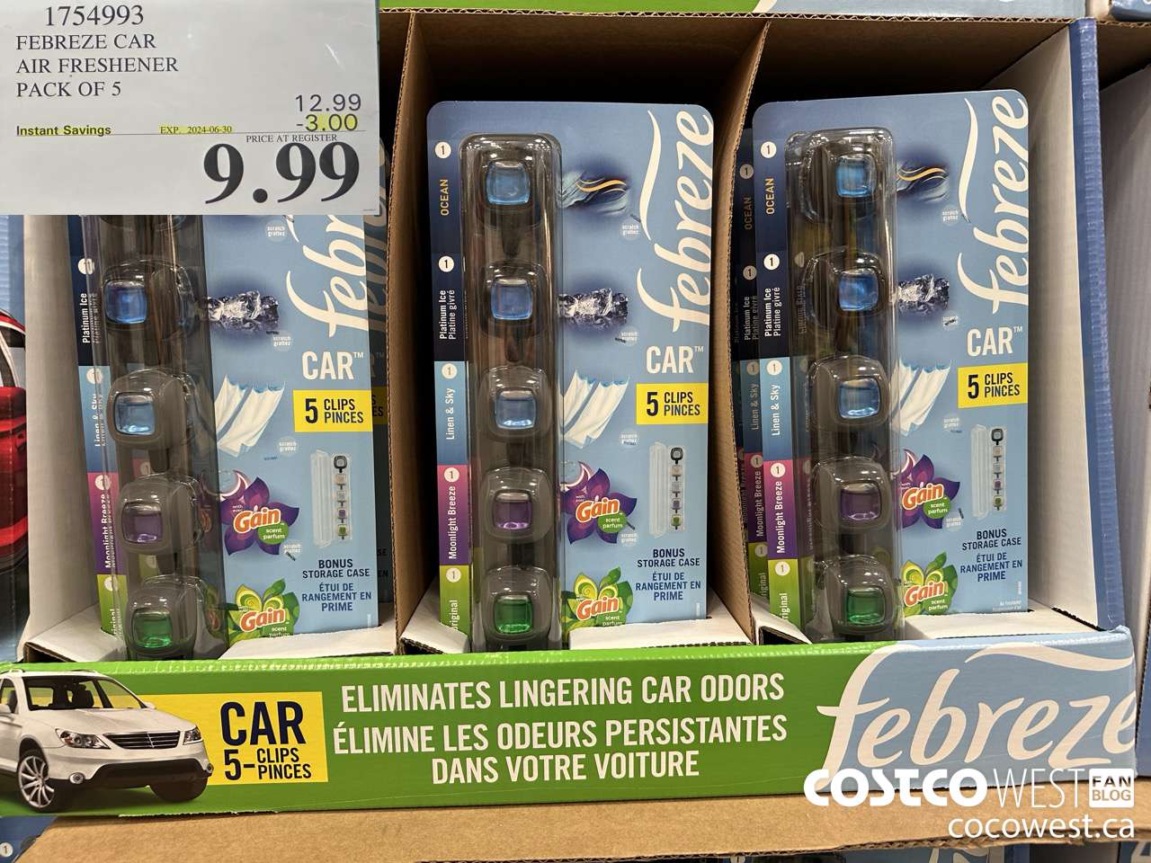 1754993 FEBREEZE CAR AIR FRESHENER PACK OF 5 ($3.00 INSTANT SAVINGS EXPIRES ON 2024-06-30) $9.99