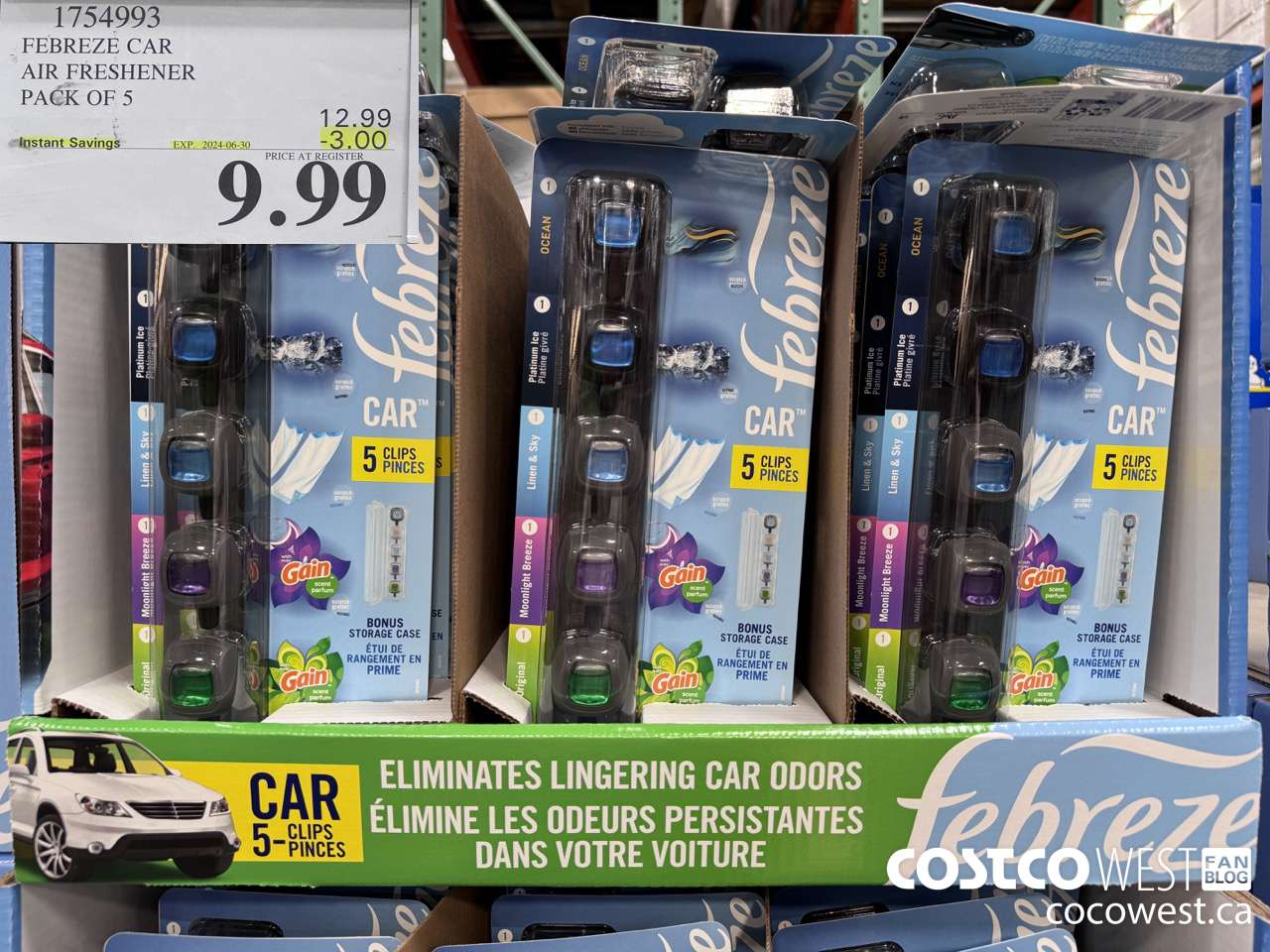 1754993 FEBREEZE CAR AIR FRESHENER PACK OF 5 ($3.00 INSTANT SAVINGS EXPIRES ON 2024-06-30) $9.99
