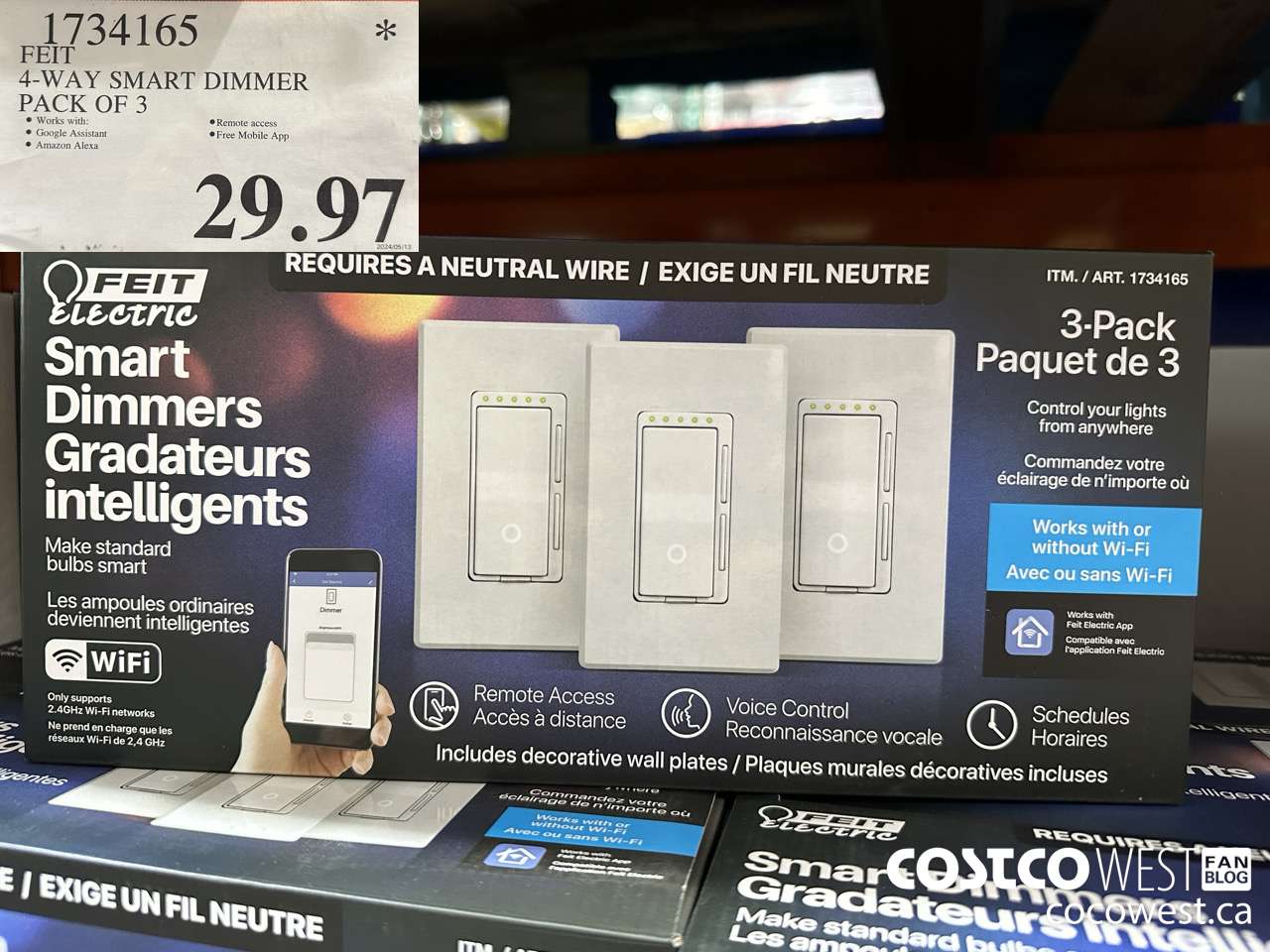 1734165 FEIT SMART DIMMER 3PK $29.97