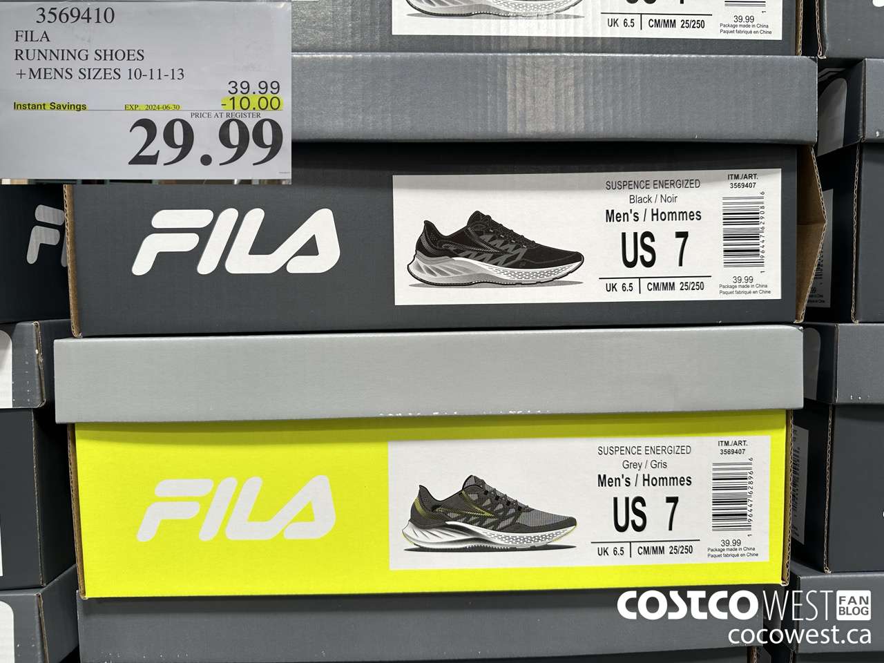 3569410 FILA RUNNING SHOES MENS SIZES 10-11-13 ($10.00 INSTANT SAVINGS EXPIRES ON 2024-06-30) $29.99