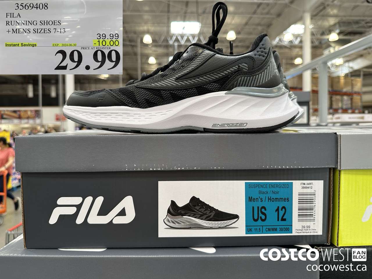 2469408 FILA RUNNING SHOE MENS SIZES 7-13 ($10.00 INSTANT SAVINGS EXPIRES ON 2024-06-30) $29.99