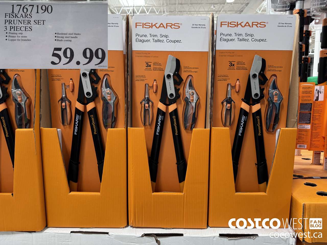 1767190 FISKARS PRUNER SET 3 PIECES $59.99