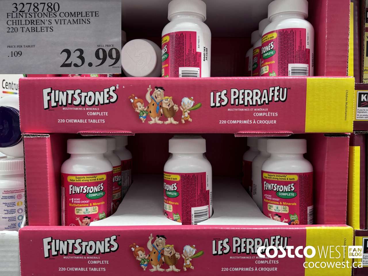 3278780 FLINTSTONES COMPLETE CHILDREN'S VITAMINS 220 TABLETS $23.99
