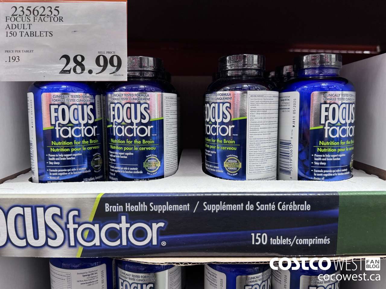 2356235 FOCUS FACTOR ADULT 150 TABLETS $28.99