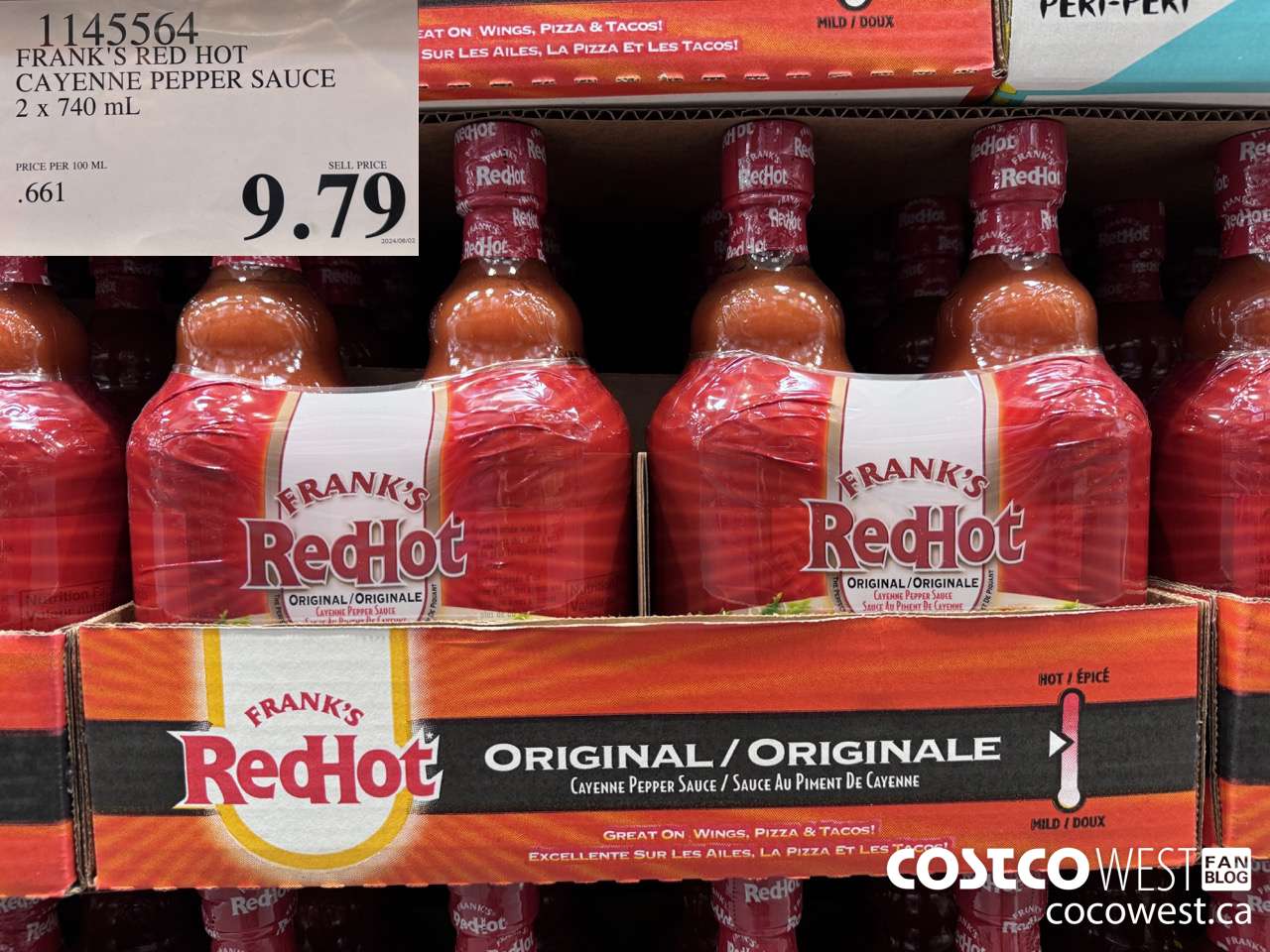 1145564 FRANKS RED HOT CAYENNE PEPPER SAUCE 2 x 740 mL $9.79