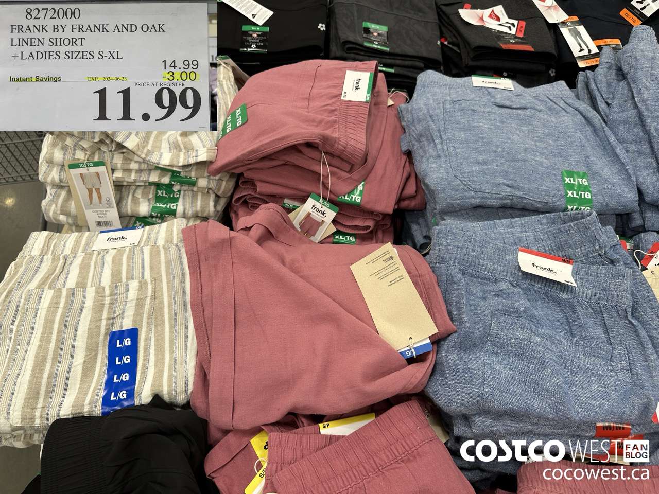 8272000 FRANK BY FRANK AND OAK LINEN SHORT LADIES SIZES S-XL ($3.00 INSTANT SAVINGS EXPIRES ON 2024-06-23) $11.99