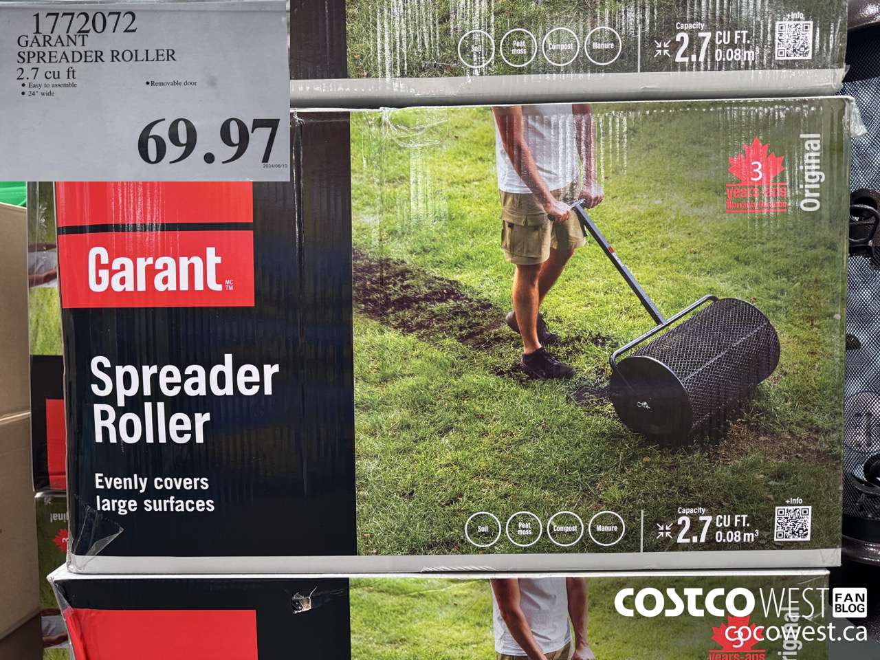 1772072 GARANT SPREADER ROLLER 2.7 CU FT $69.97