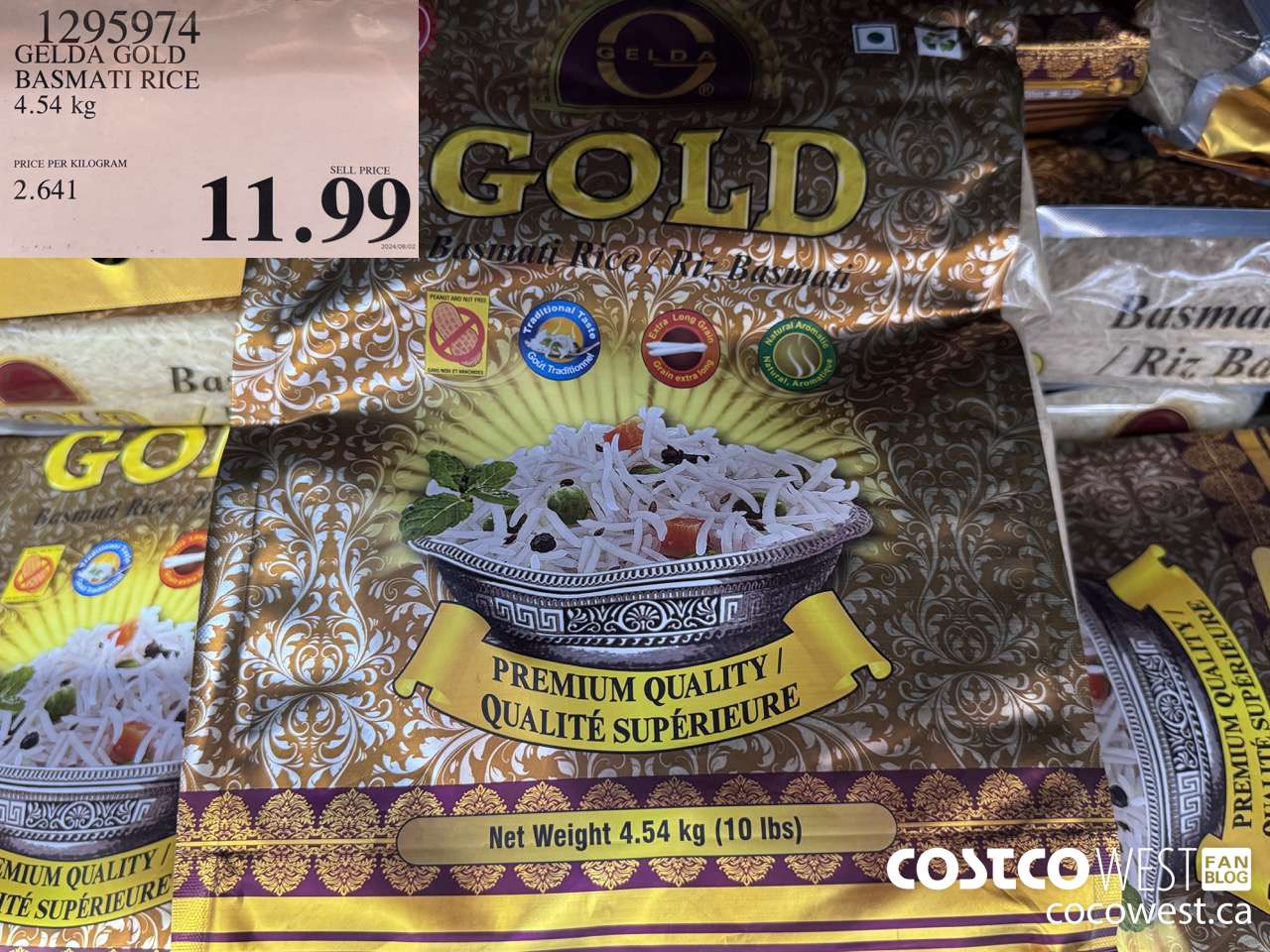 1295974 GELDA GOLD BASMATI RICE 4.54 kg $11.99