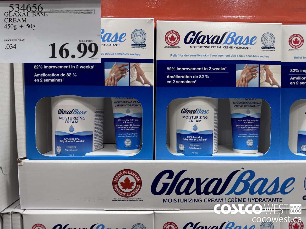 534656 GLAXAL BASE CREAM 450g + 50 g $16.99