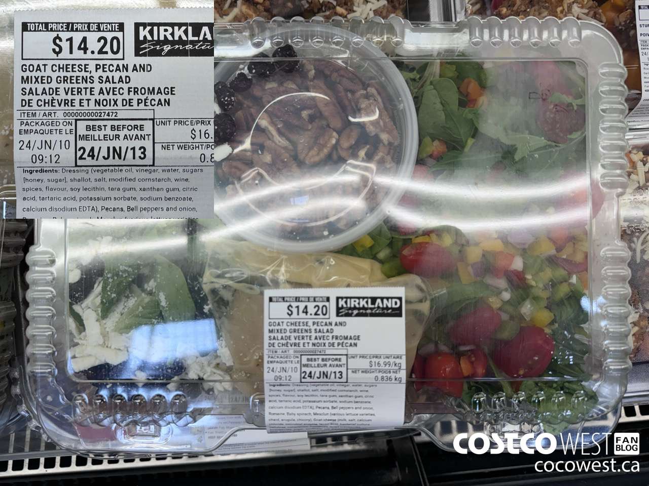 27472 GOAT CHEESE, PECAN AND MIXED GREENS SALAD $16.99