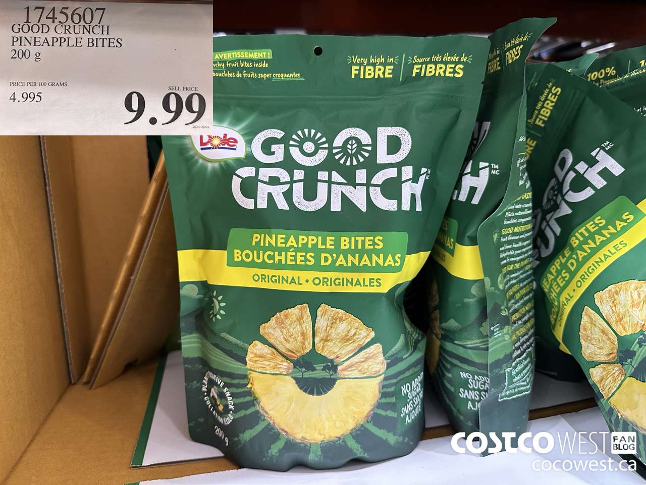 1745607 GOOD CRUNCH PINEAPPLE BITES 200 G $9.99