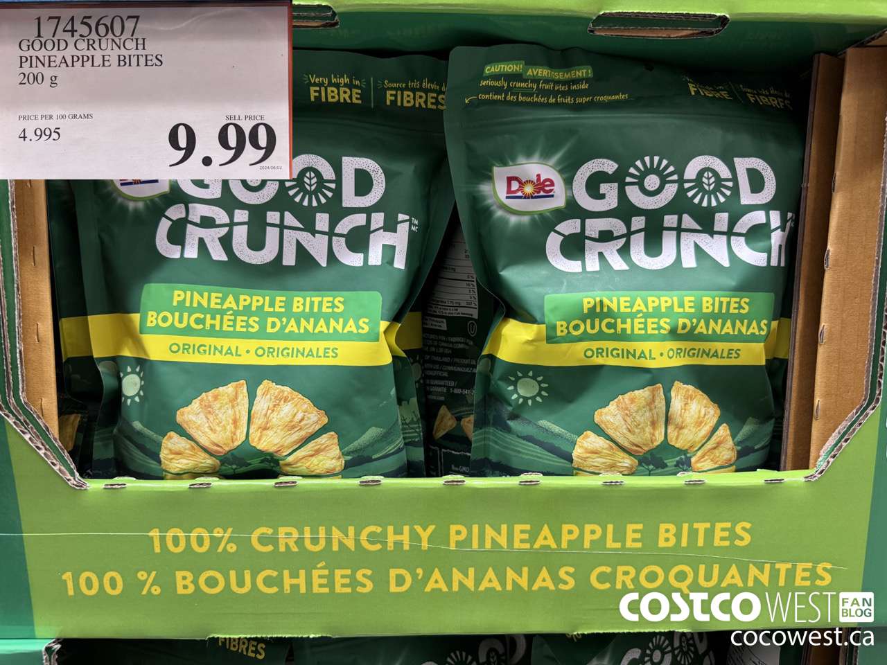1745607 GOOD CRUNCH PINEAPPLE BITES 200 G $9.99