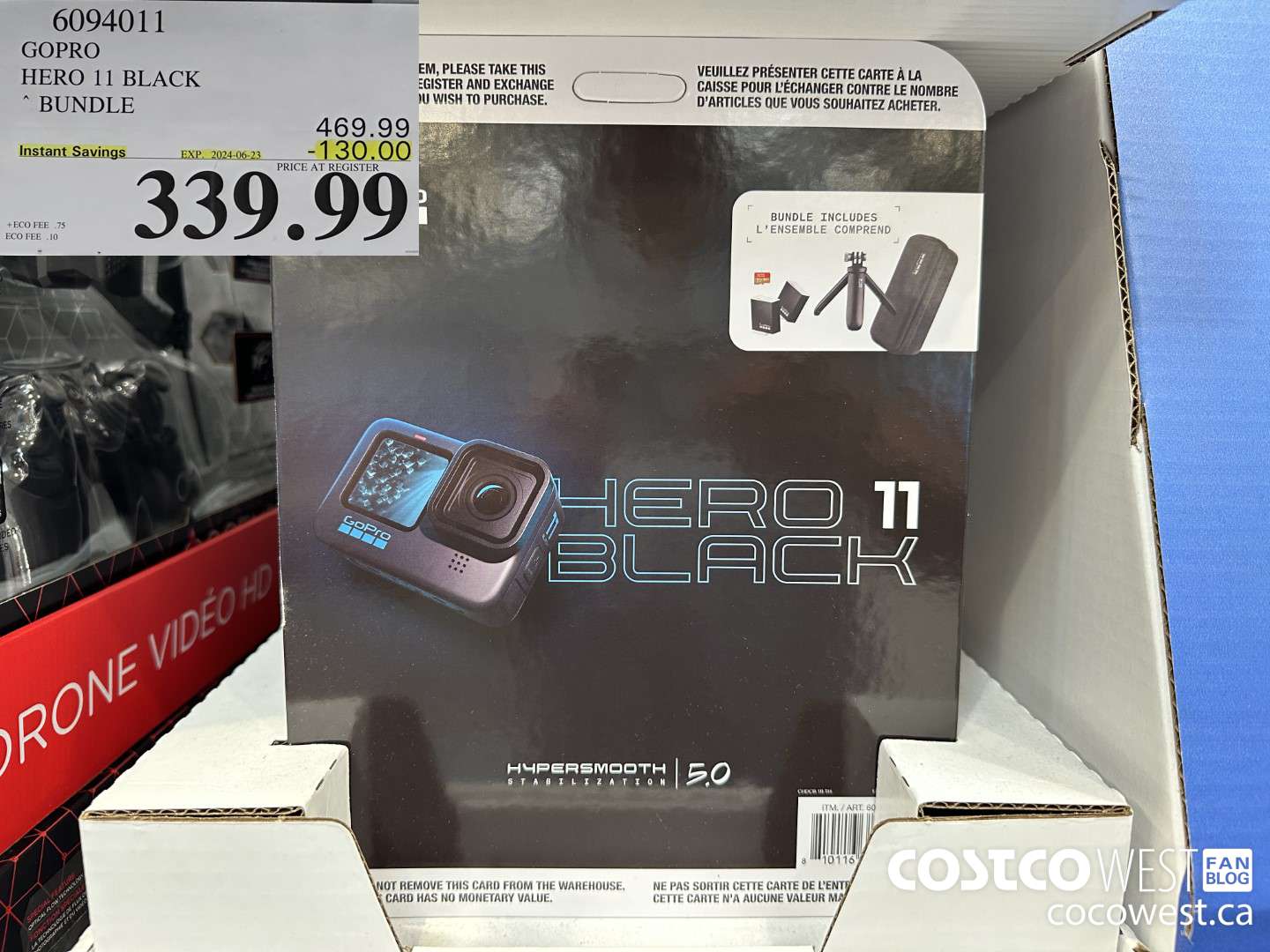 6094011 GOPRO HERO11 BLACK BUNDLE ($130.00 INSTANT SAVINGS EXPIRES ON 2024-06-23) $339.99