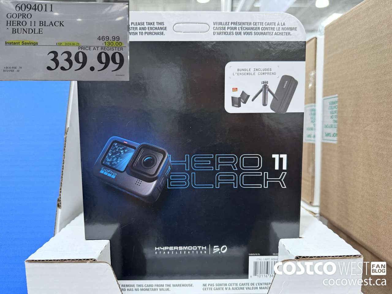 6094011 GOPRO HERO11 BLACK BUNDLE ($130.00 INSTANT SAVINGS EXPIRES ON 2024-06-23) $339.99