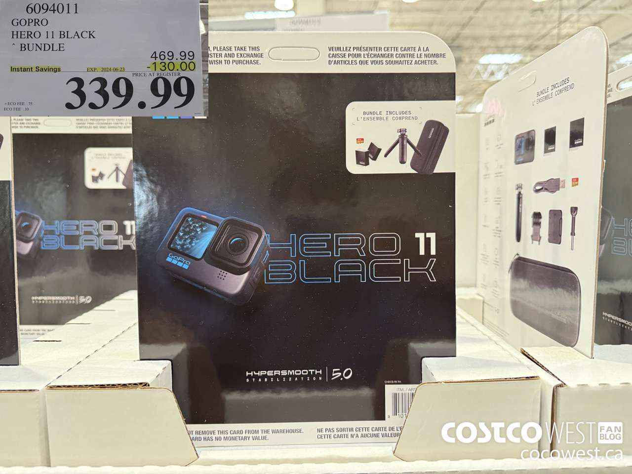 6094011 GOPRO HERO11 BLACK BUNDLE ($130.00 INSTANT SAVINGS EXPIRES ON 2024-06-23) $339.99