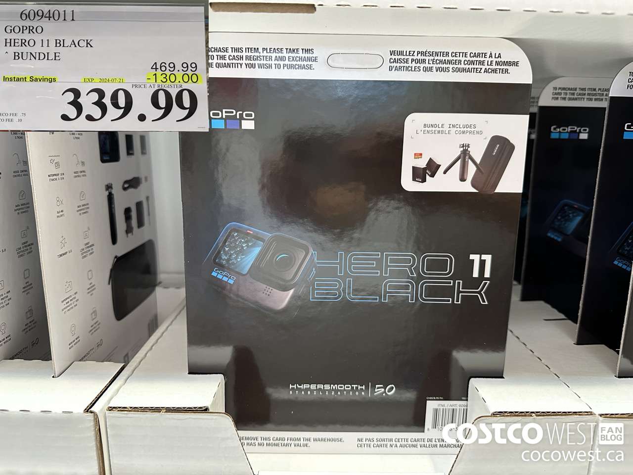 6094011 GOPRO HERO11 BLACK BUNDLE ($130.00 INSTANT SAVINGS EXPIRES ON 2024-07-21) $339.99