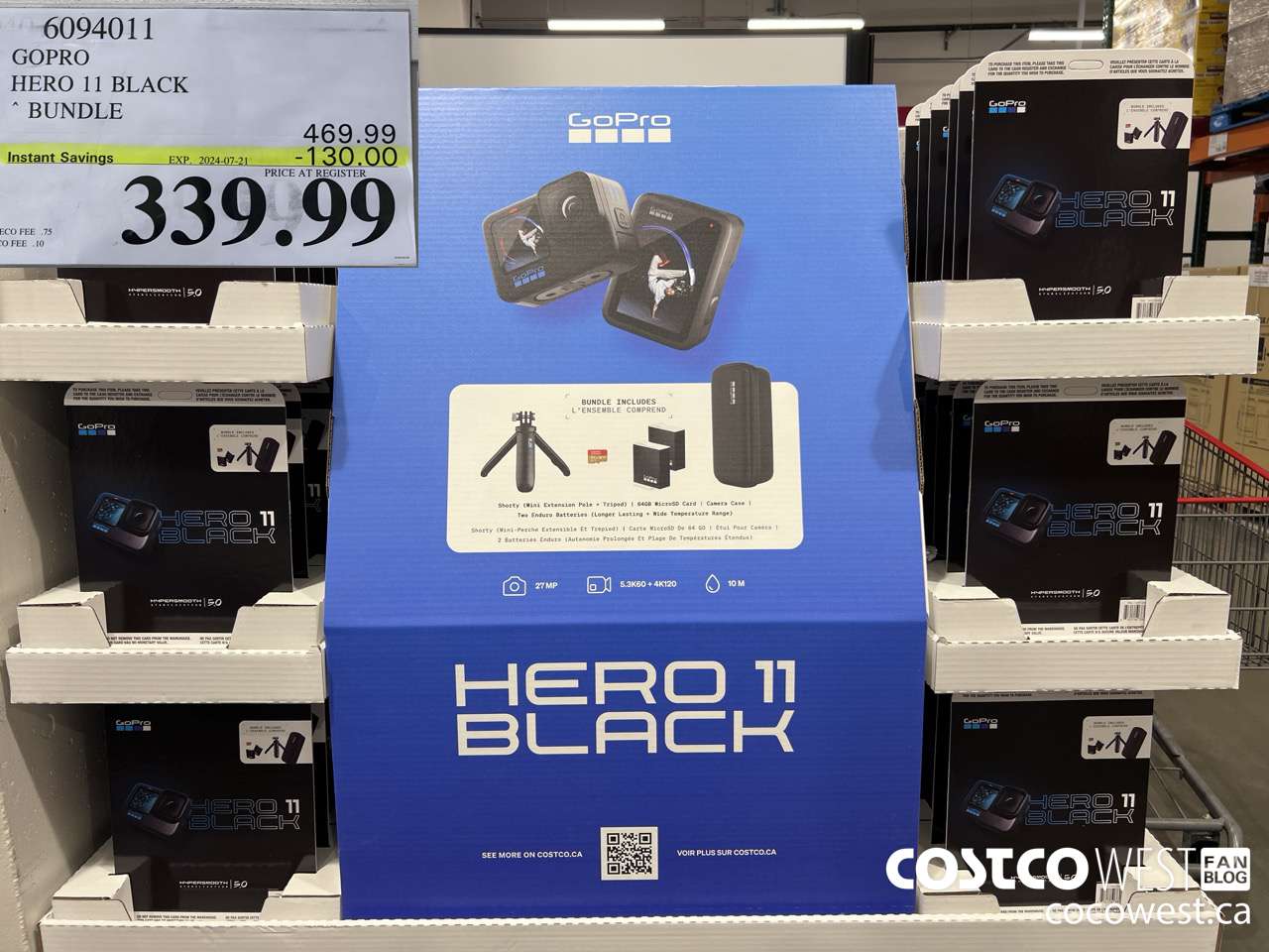 6094011 GOPRO HERO11 BLACK BUNDLE ($130.00 INSTANT SAVINGS EXPIRES ON 2024-07-21) $339.99