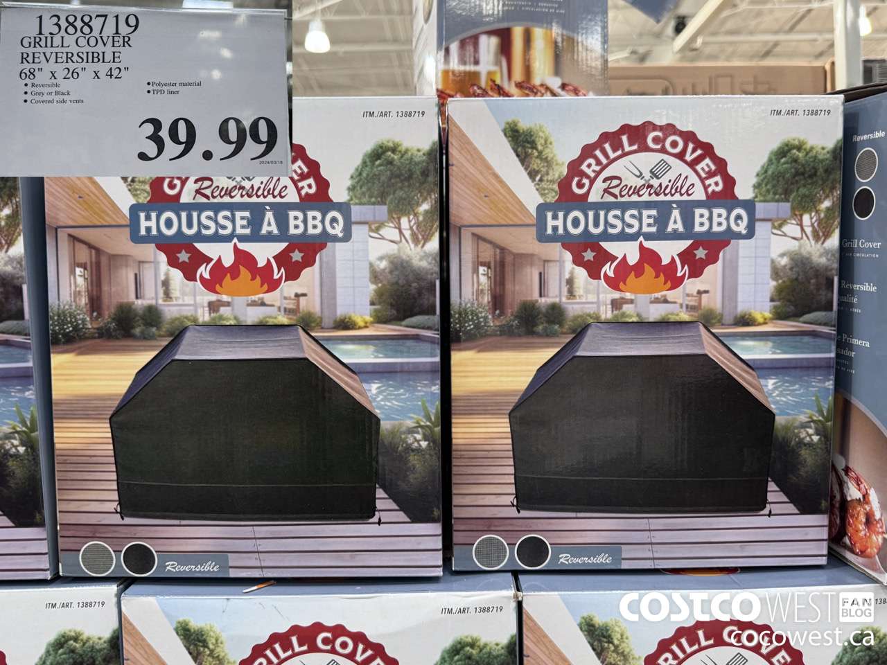 1388719 GRILL COVER REVERSIBLE 68