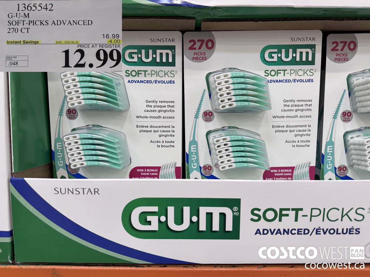 1365542 G-U-M SOFT-PICKS ADVANCED 270 CT ($4.00 INSTANT SAVINGS EXPIRES ON 2024-06-30) $12.99