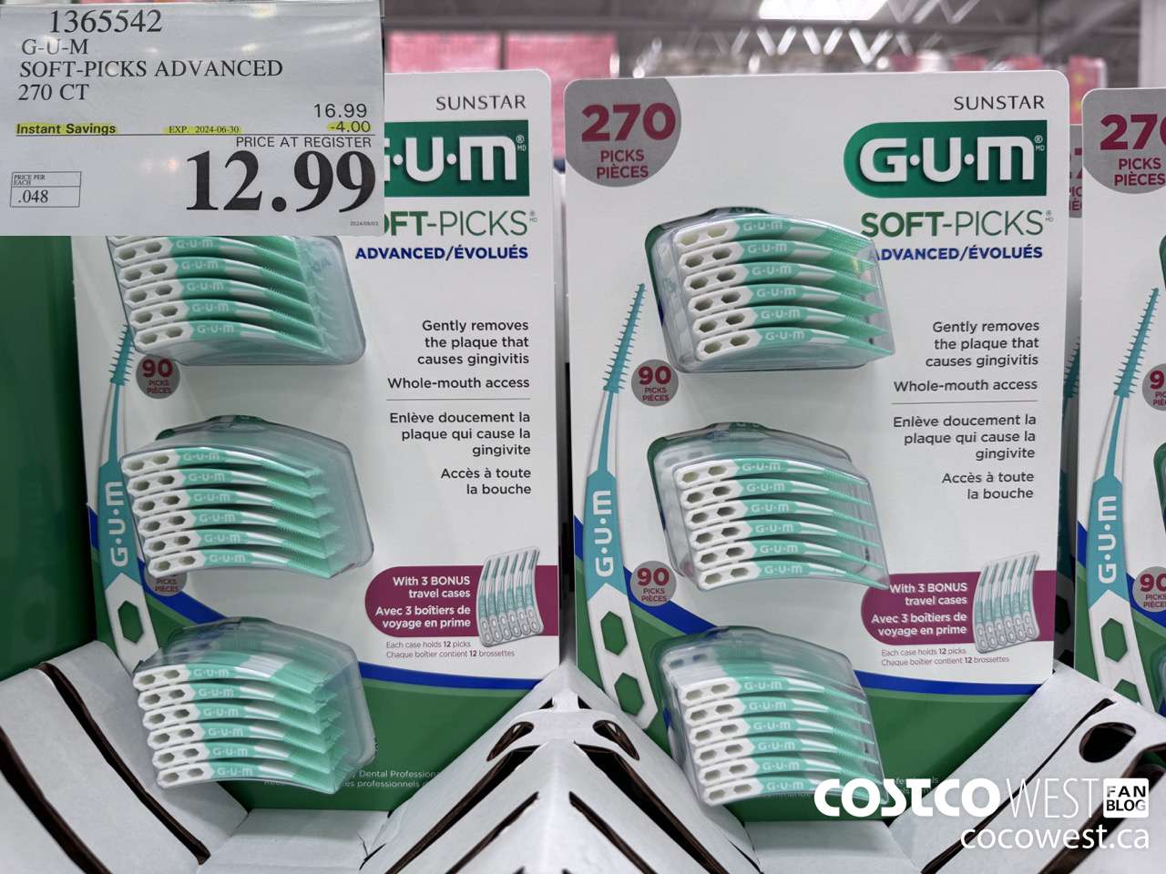 1365542 G-U-M SOFT-PICKS ADVANCED 270 CT ($4.00 INSTANT SAVINGS EXPIRES ON 2024-06-30) $12.99