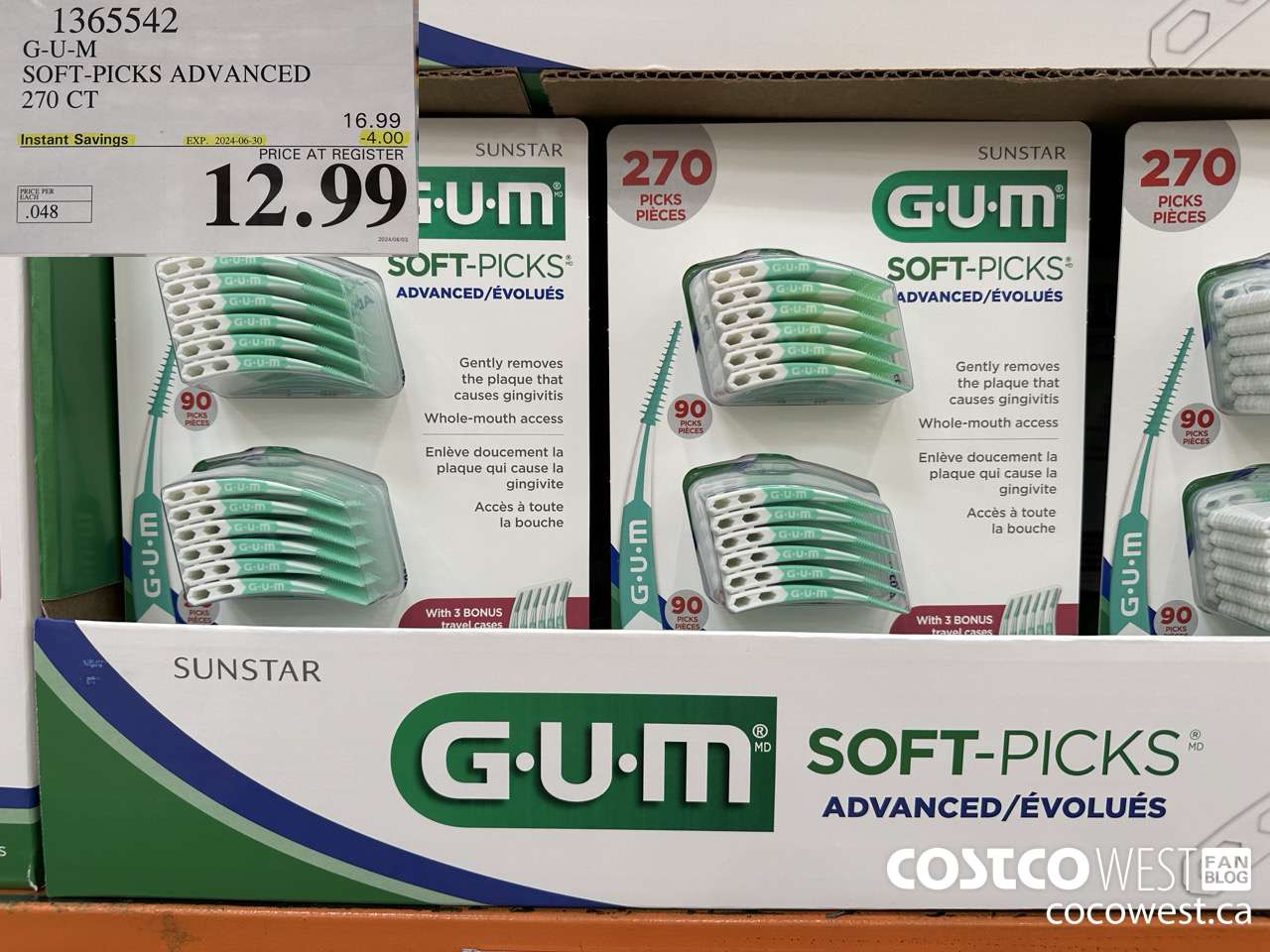 1365542 G-U-M SOFT-PICKS ADVANCED 270 CT ($4.00 INSTANT SAVINGS EXPIRES ON 2024-06-30) $12.99