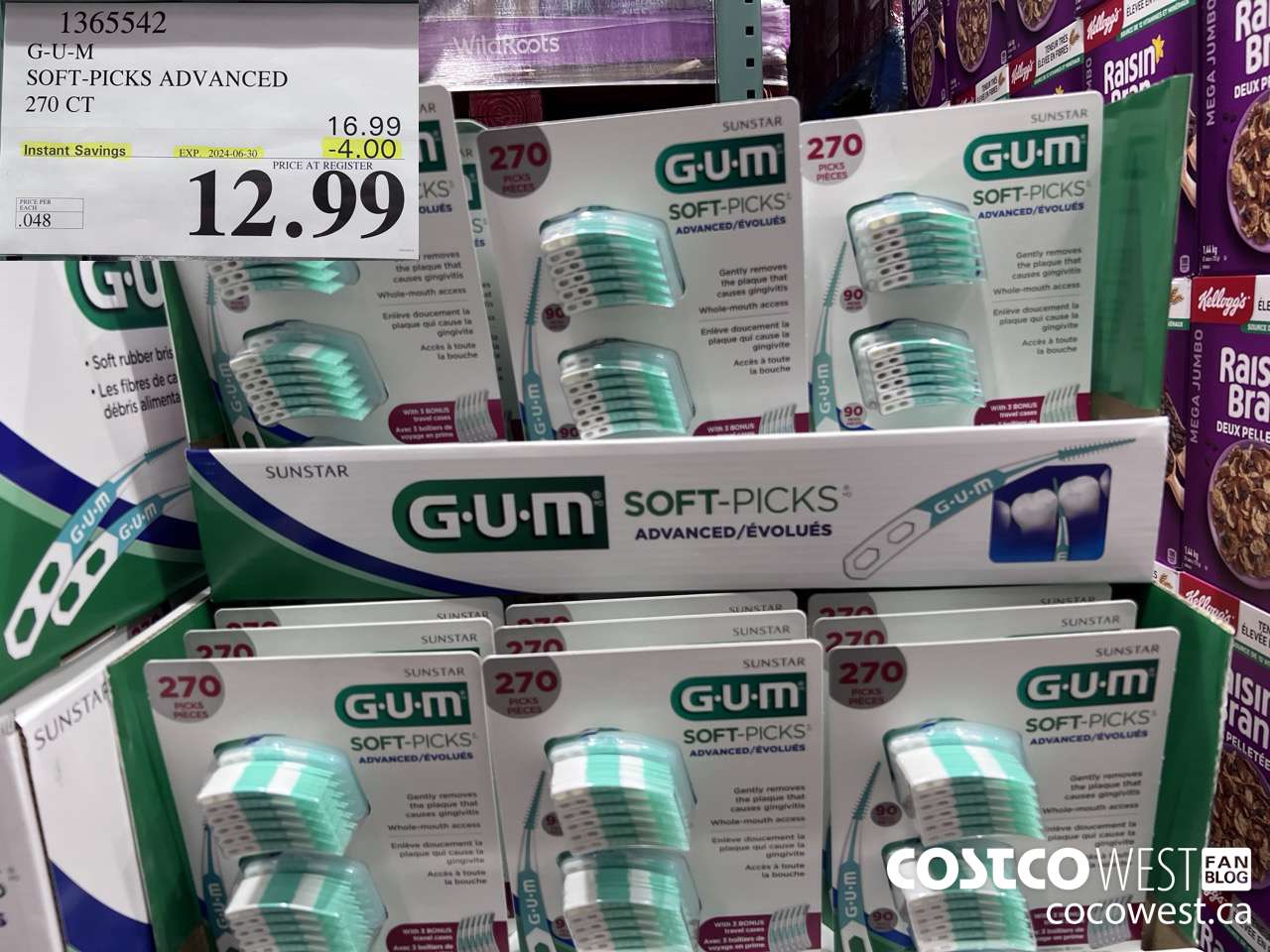 1365542 G-U-M SOFT-PICKS ADVANCED 270 CT ($4.00 INSTANT SAVINGS EXPIRES ON 2024-06-30) $12.99