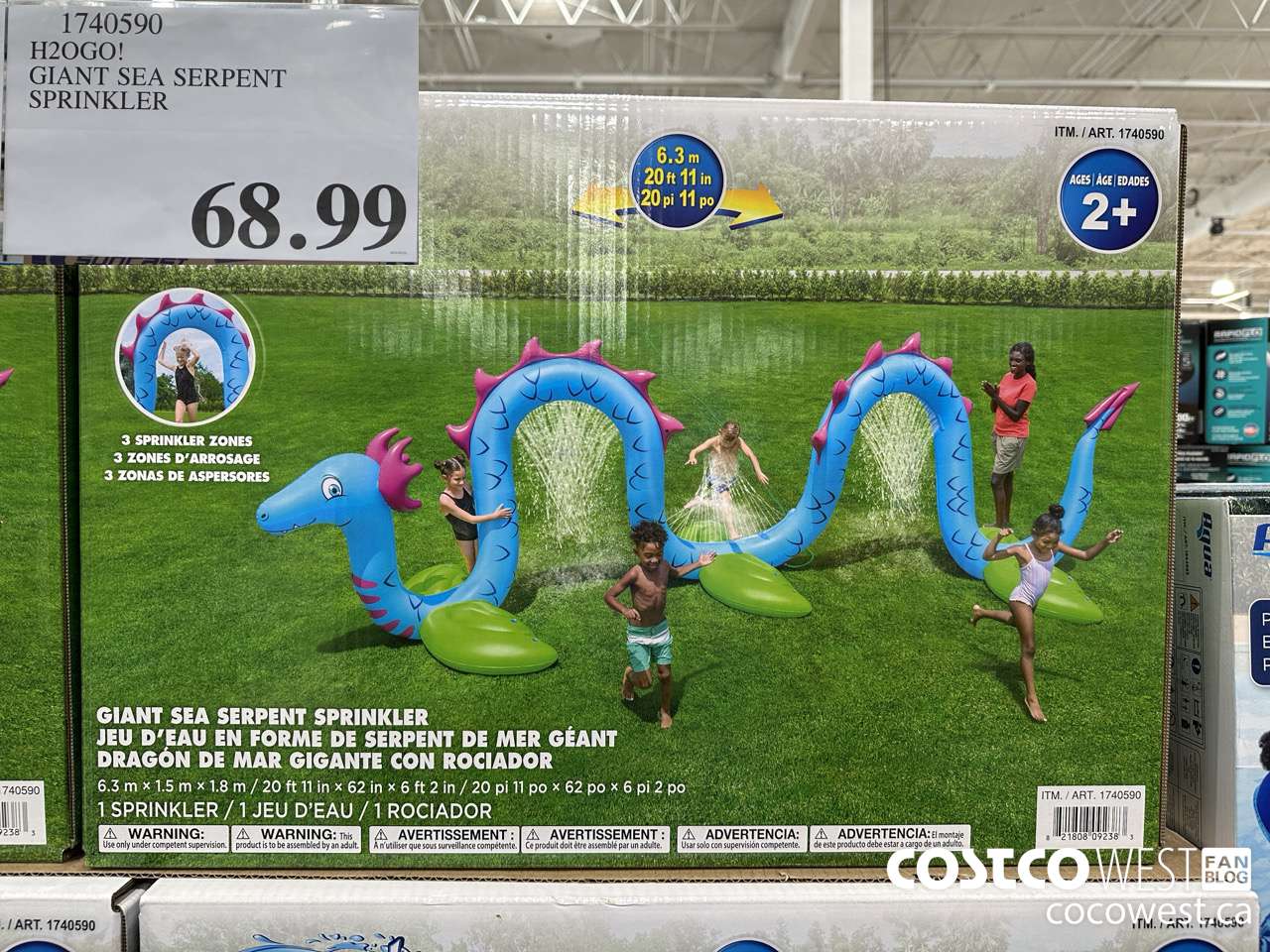 1740590 H2OGO! GIANT SEA SERPENT SPRINKLER $68.99