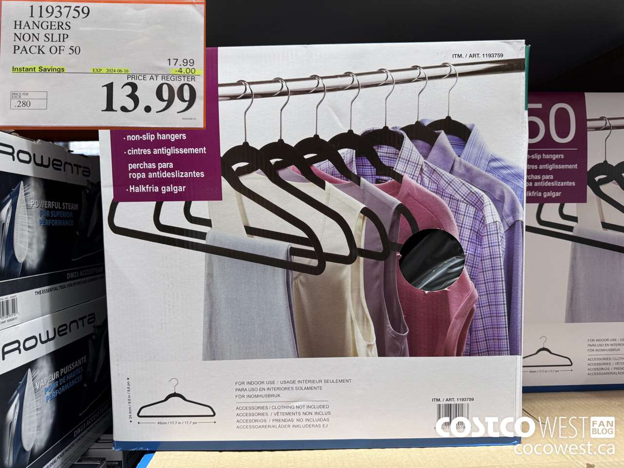 1193759 HANGERS NON SLIP PACK OF 50 ($4.00 INSTANT SAVINGS EXPIRES ON 2024-06-16) $13.99