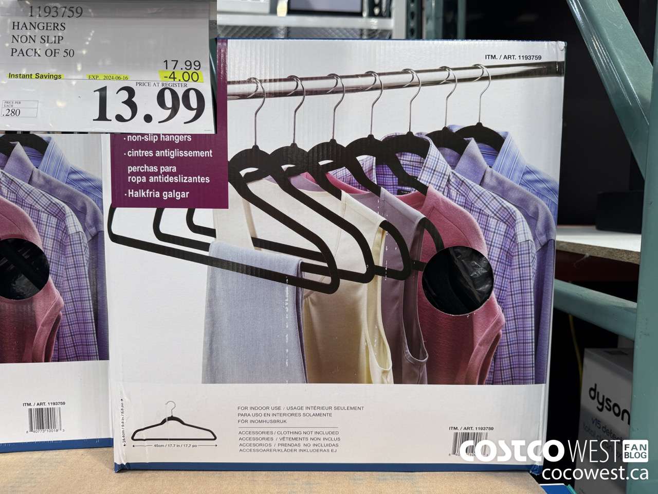 1193759 HANGERS NON SLIP PACK OF 50 ($4.00 INSTANT SAVINGS EXPIRES ON 2024-06-16) $13.99