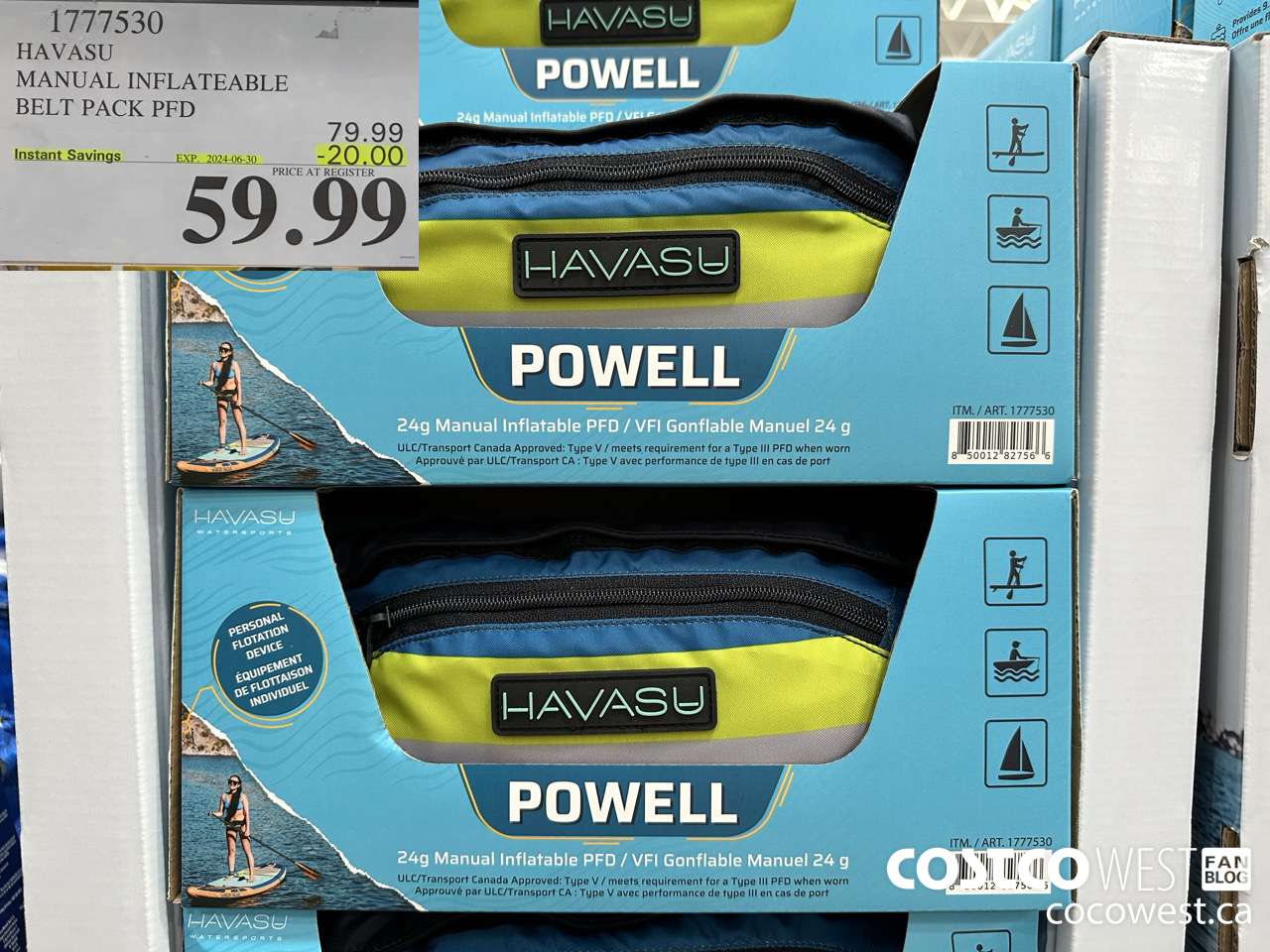1777530 HAVASU MANUAL INFLATEABLE BELT PACK PFD ($20.00 INSTANT SAVINGS EXPIRES ON 2024-06-30) $59.99