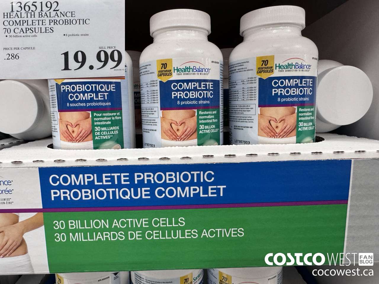 1365192 HEALTH BALANCE COMPLETE PROBIOTIC 70 CAPSULES $19.99