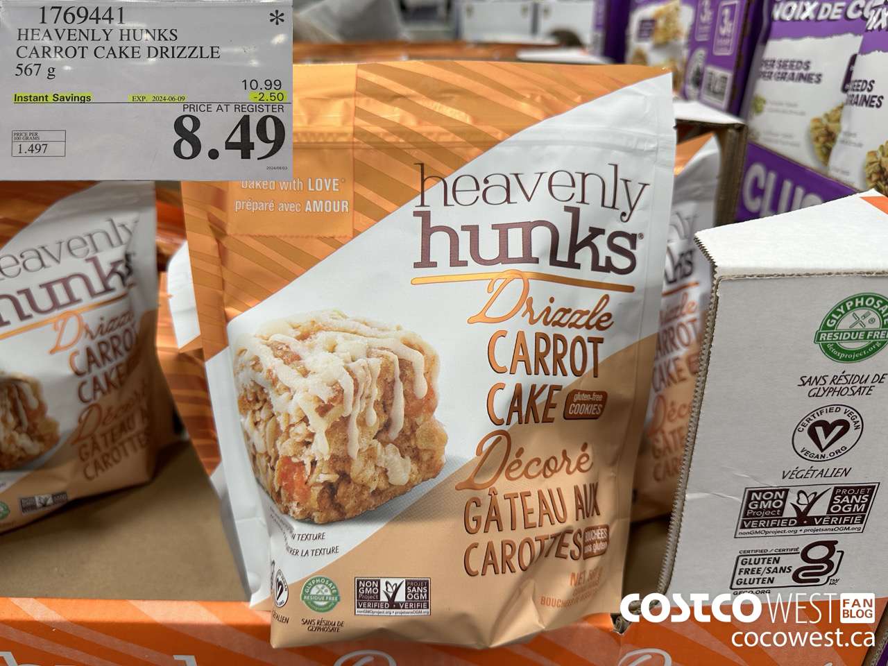 1769441 HEAVENLY HUNKS CARROT CAKE DRIZZLE 567G ($2.50 INSTANT SAVINGS EXPIRES ON 2024-06-09) $8.49