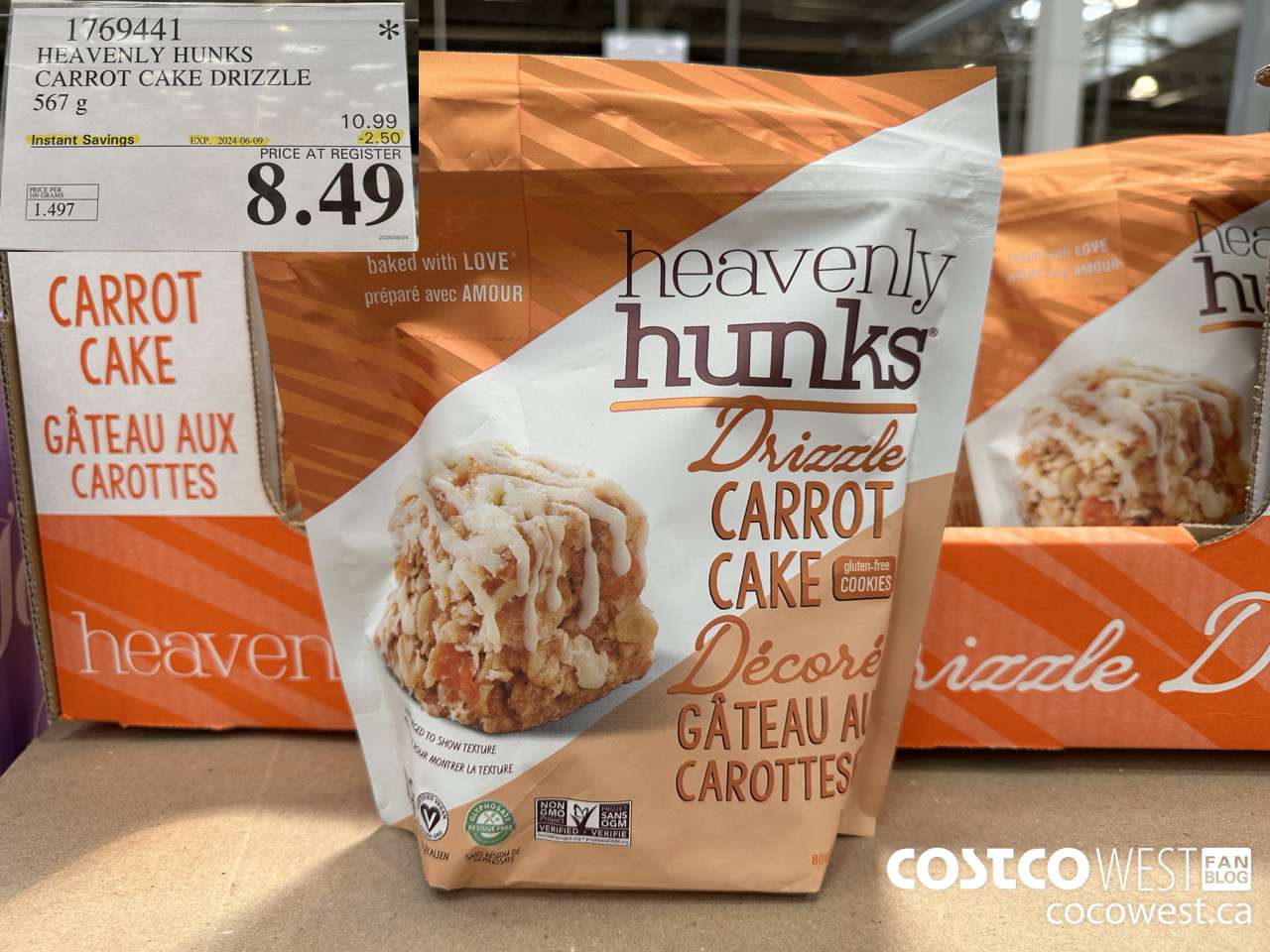 1769441 HEAVENLY HUNKS CARROT CAKE DRIZZLE 567G ($2.50 INSTANT SAVINGS EXPIRES ON 2024-06-09) $8.49