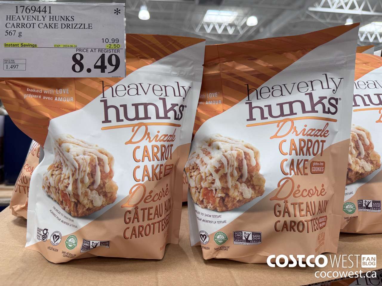 1769441 HEAVENLY HUNKS CARROT CAKE DRIZZLE 567G ($2.50 INSTANT SAVINGS EXPIRES ON 2024-06-16) $8.49